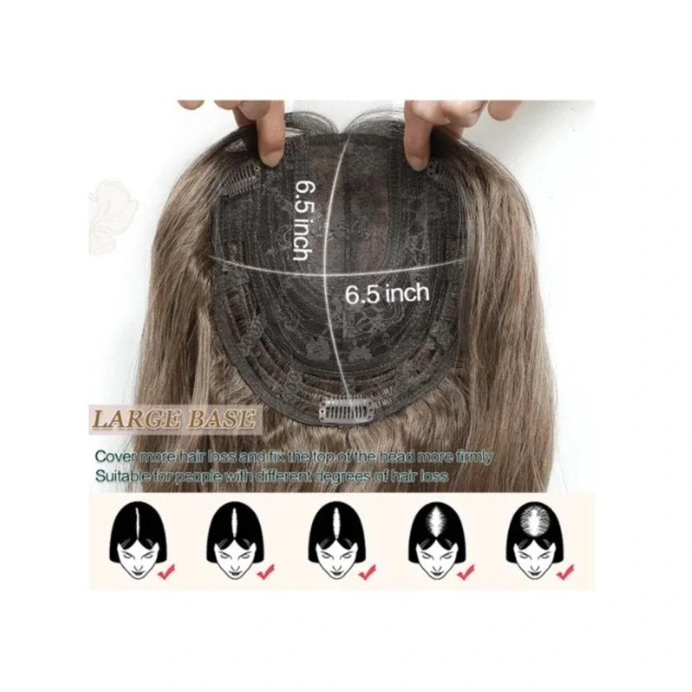 Wavy Long Clip-In Hair Extensions in Ash Brown Ombre - Elegant Volume
